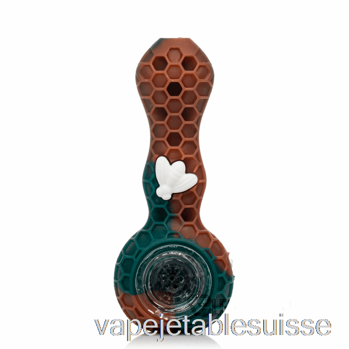 Vape Suisse Stratus Bee Cuillère En Silicone Bronze (marron/bleu Sarcelle/abeille Blanche)